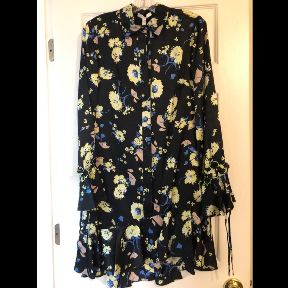 DEREK LAM 10 CROSBY Asymmetrical Shirt Dress